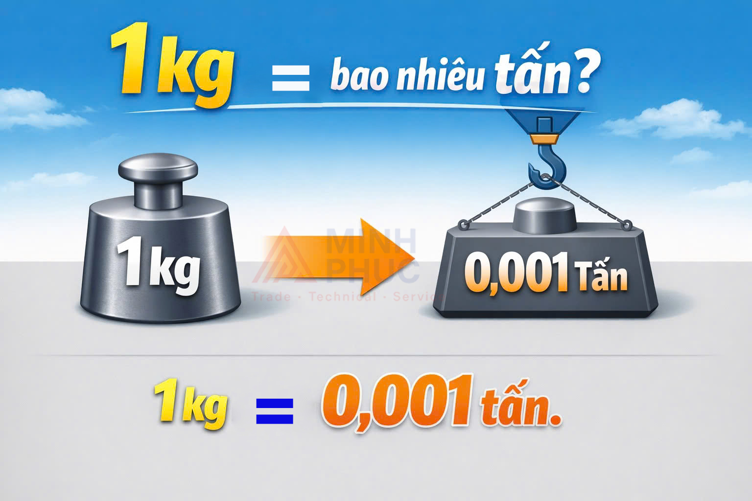 1 kg bằng bao nhiêu tấn