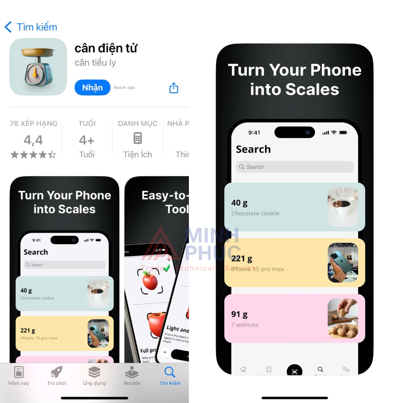 app cân điện tử