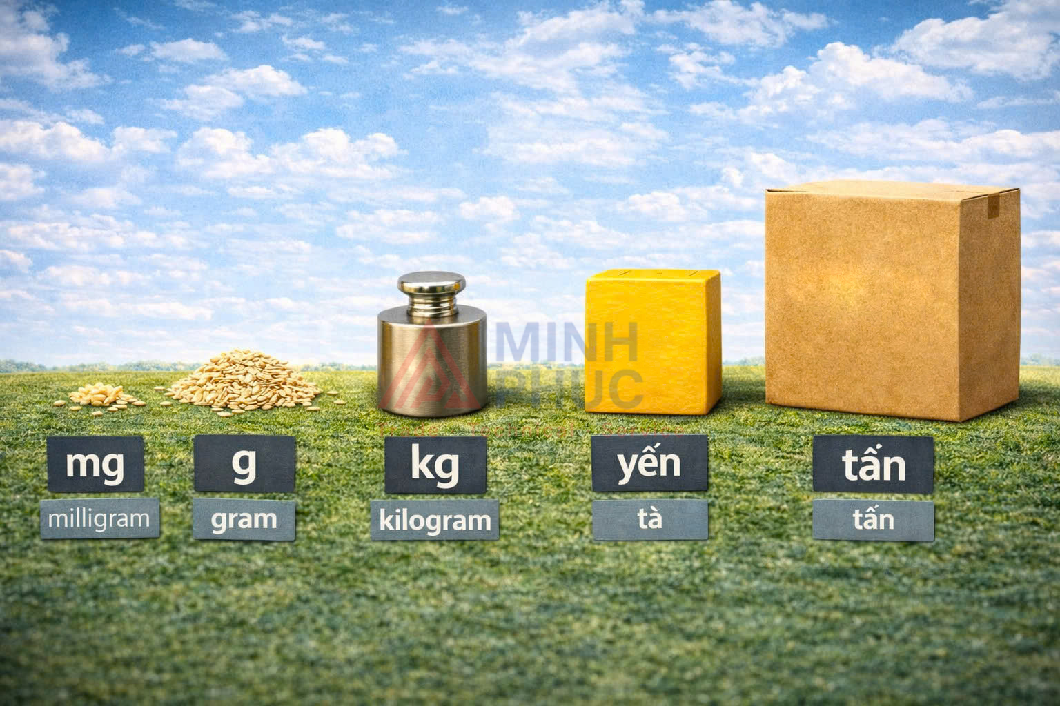 bảng đơn vị đo khối lượng