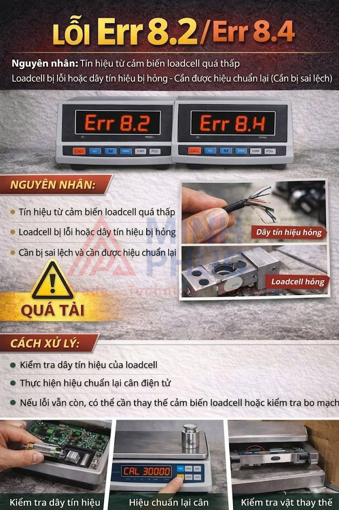 cân điện tử báo lỗi error