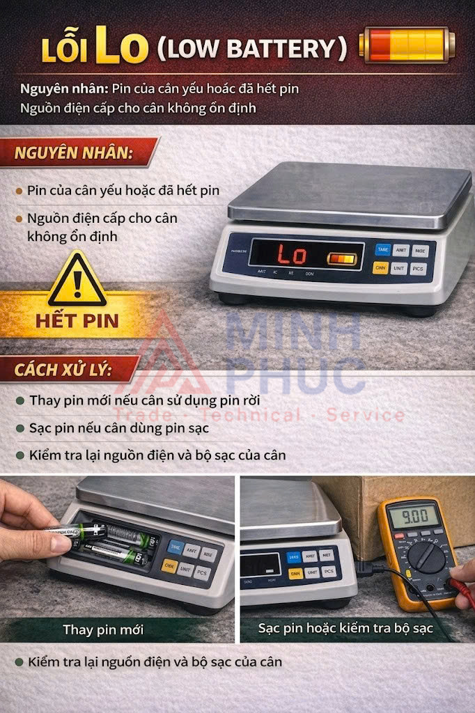 cân điện tử báo lỗi error