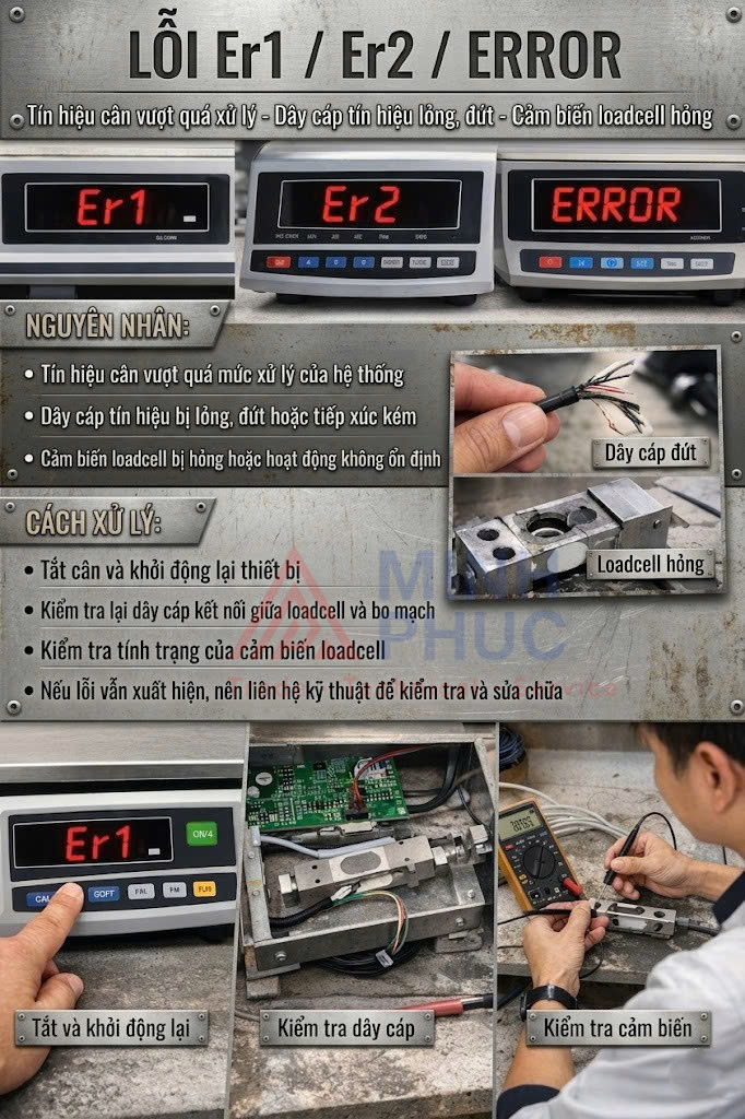 cân điện tử báo lỗi error