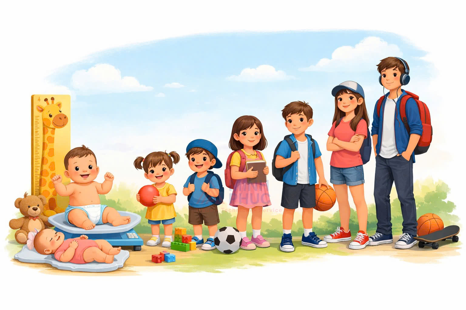 chiều cao cân nặng của trẻ