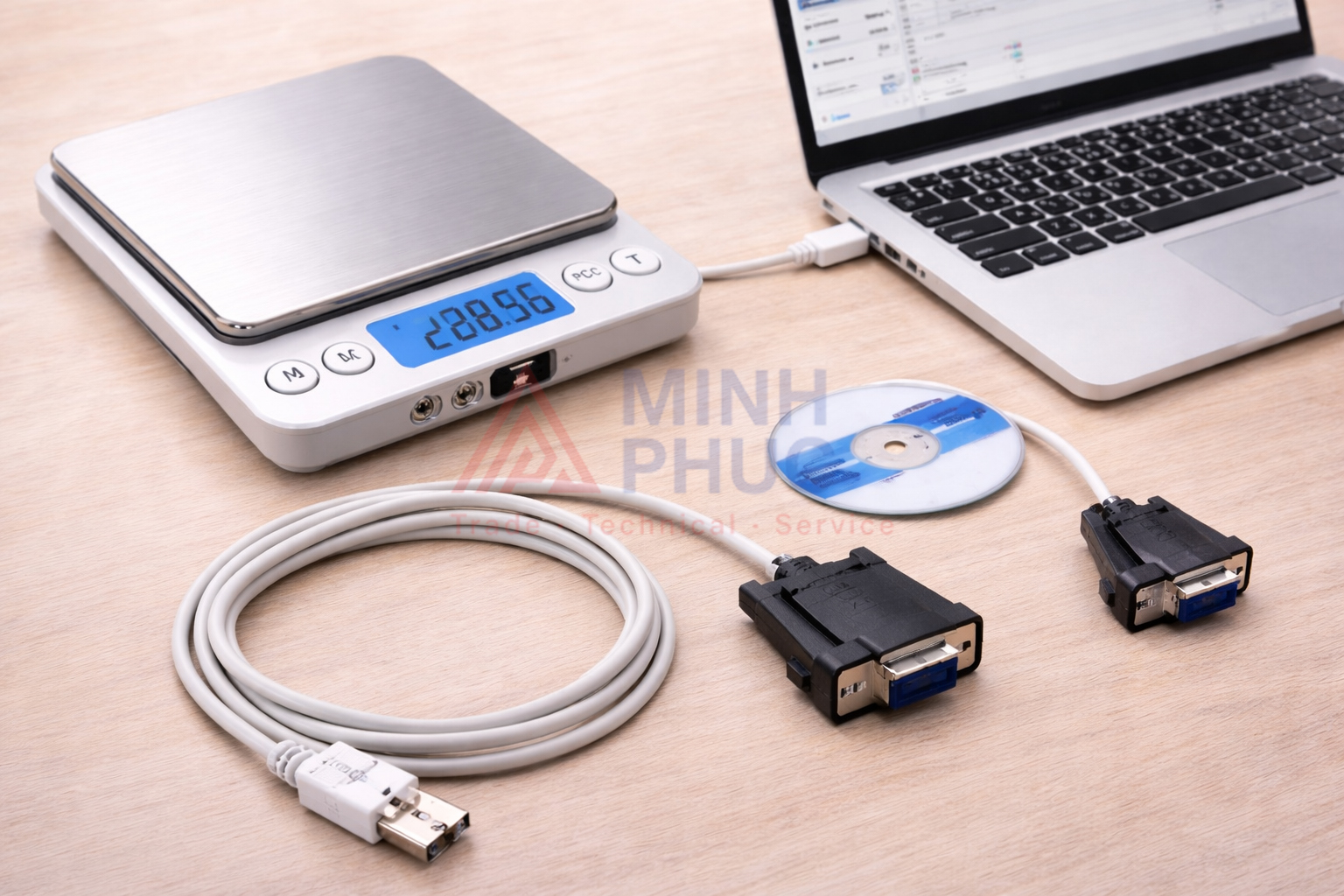 kết nối cân điện tử với máy tính
