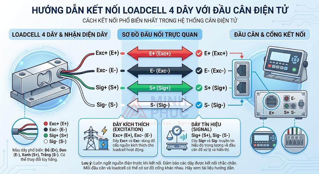 kết nối loadcell với đầu cân