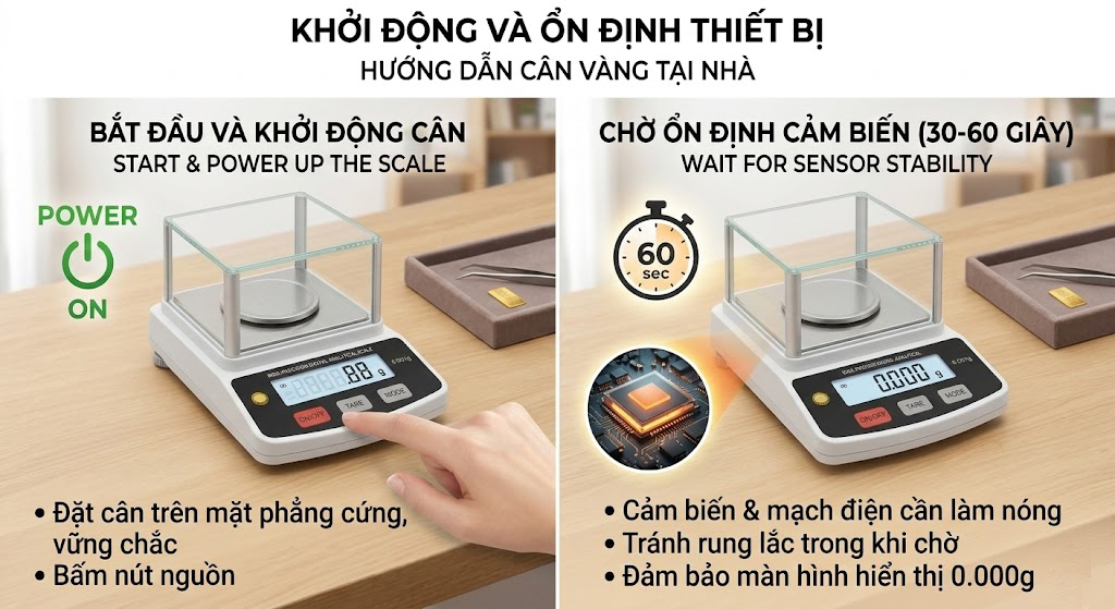 cách cân vàng tại nhà