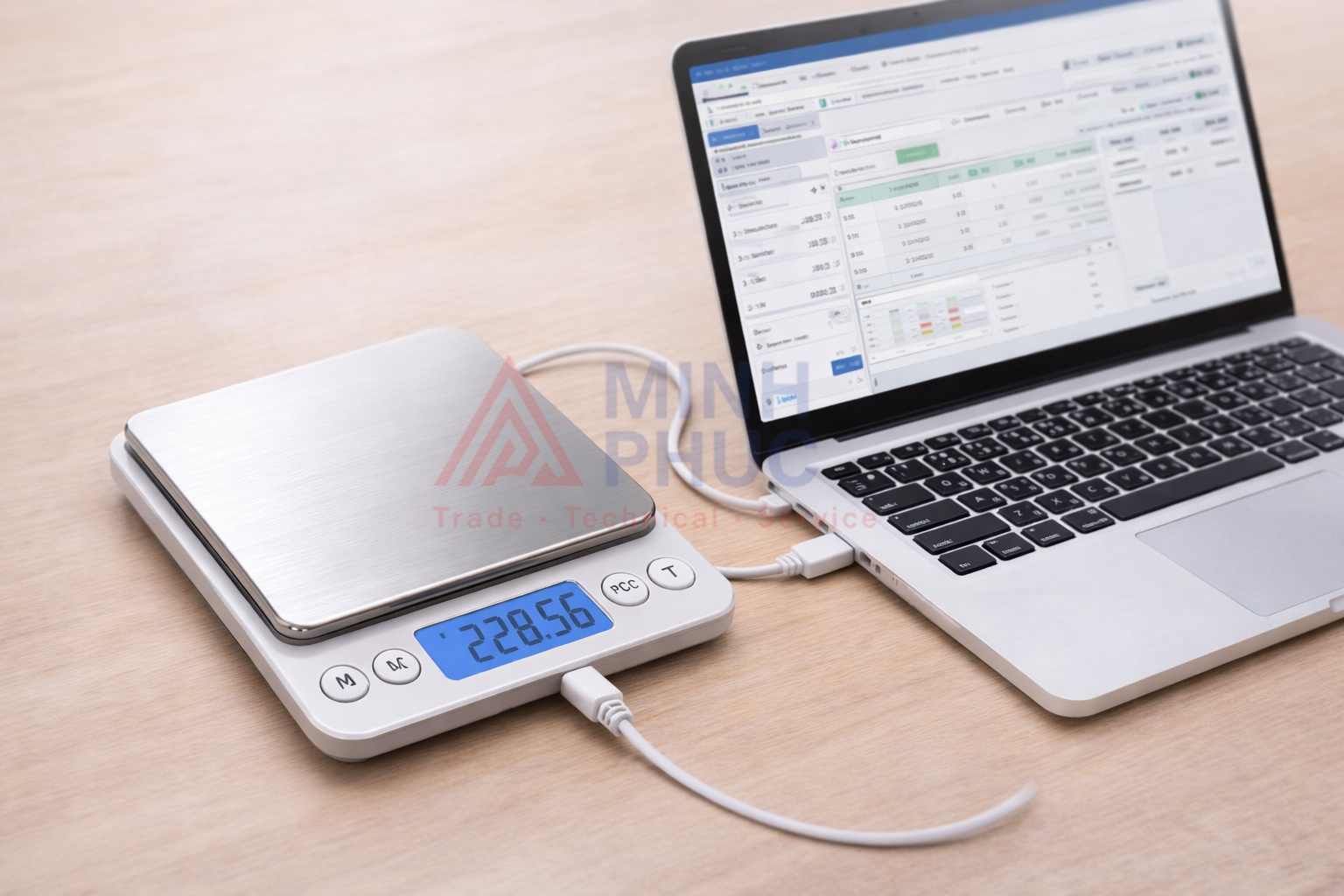 kết nối cân điện tử với máy tính