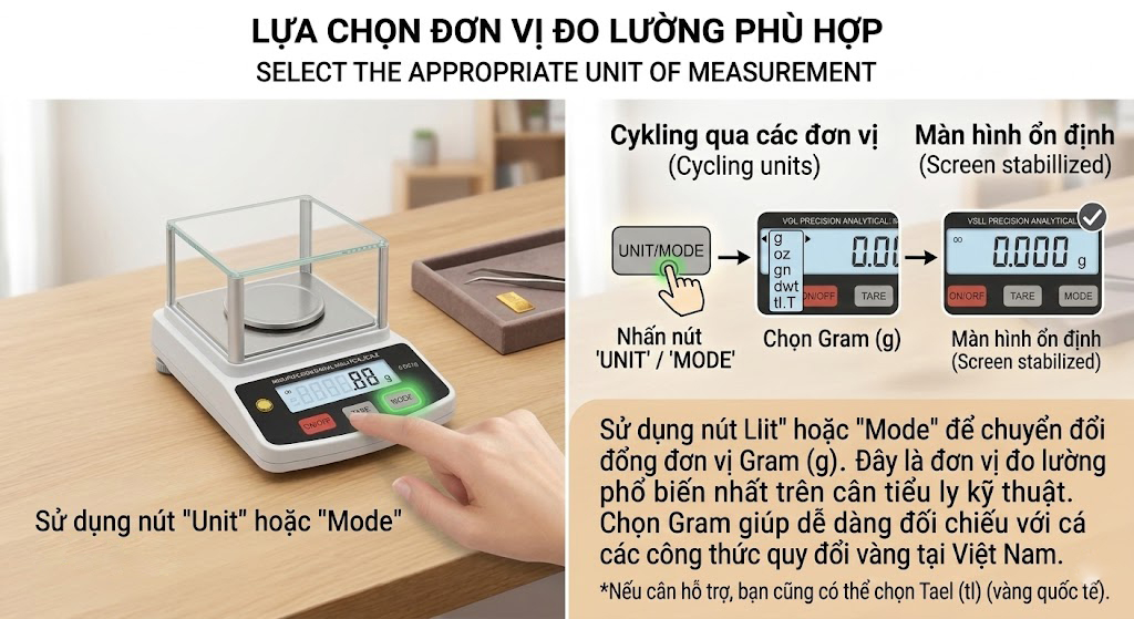 cách cân vàng tại nhà