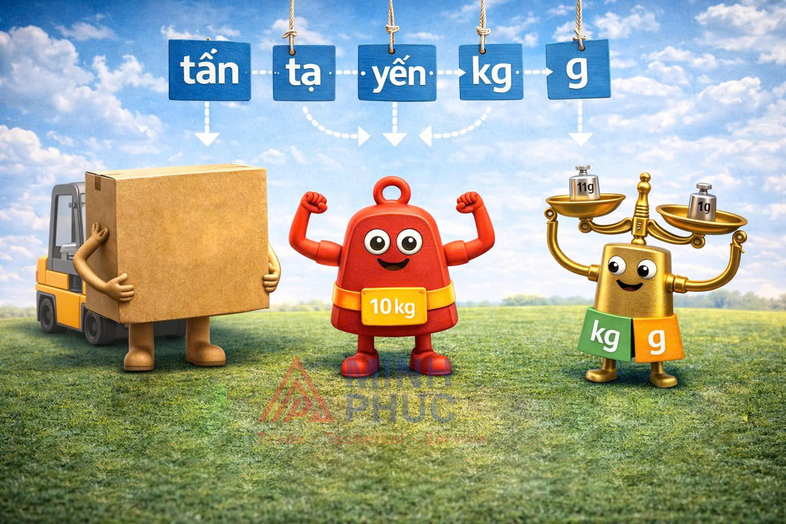 bảng đơn vị đo khối lượng