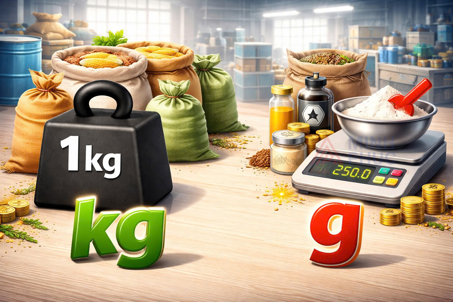 1 kg bằng bao nhiêu gam