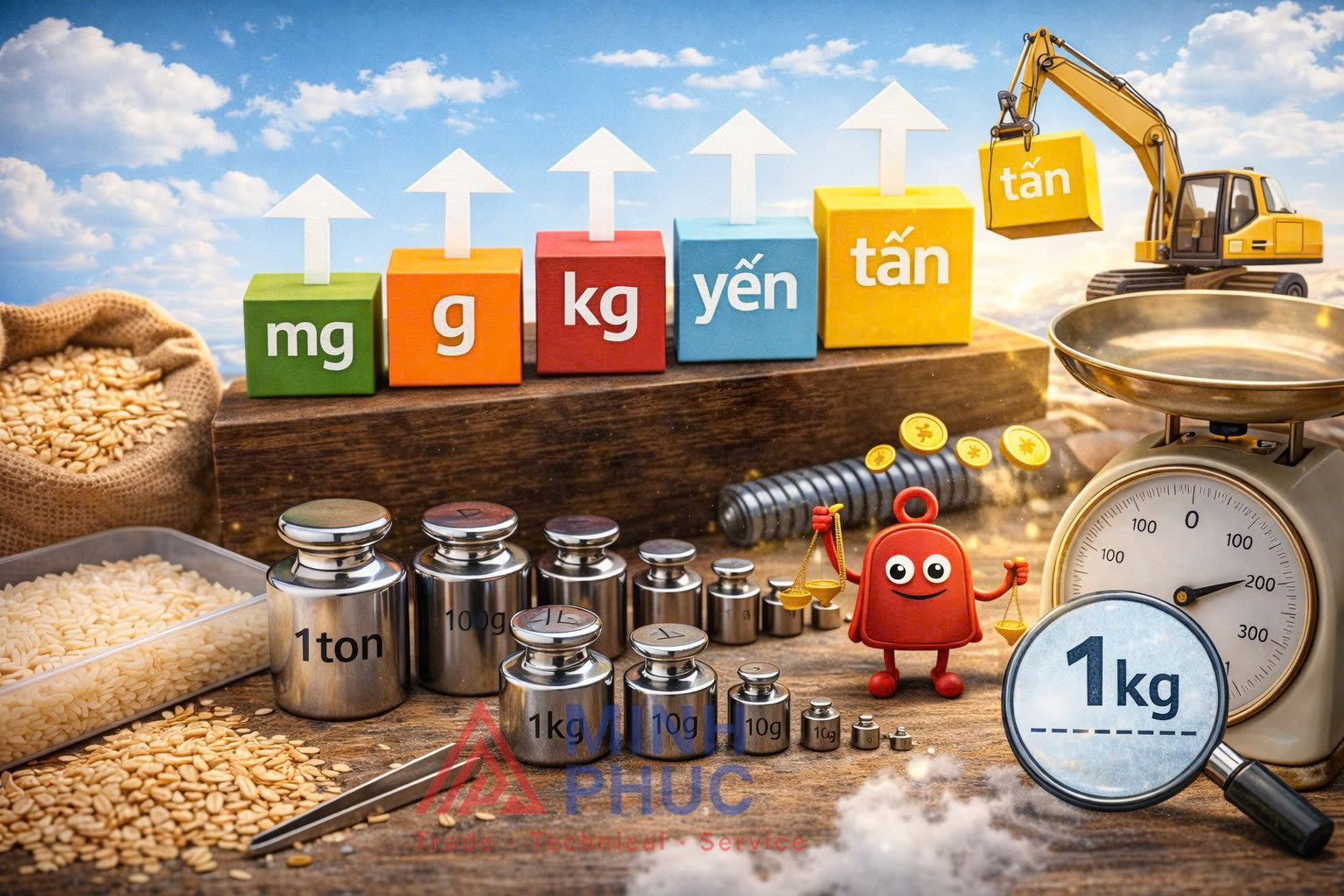 bảng đơn vị đo khối lượng