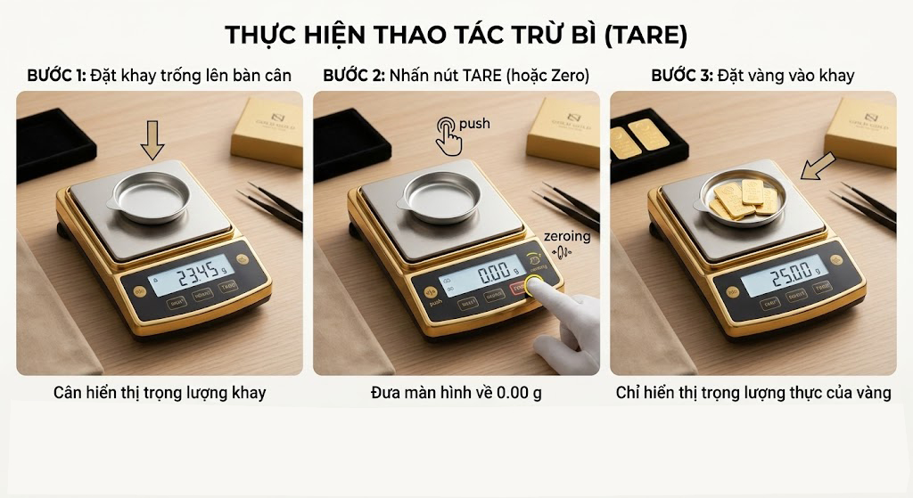 cách cân vàng tại nhà