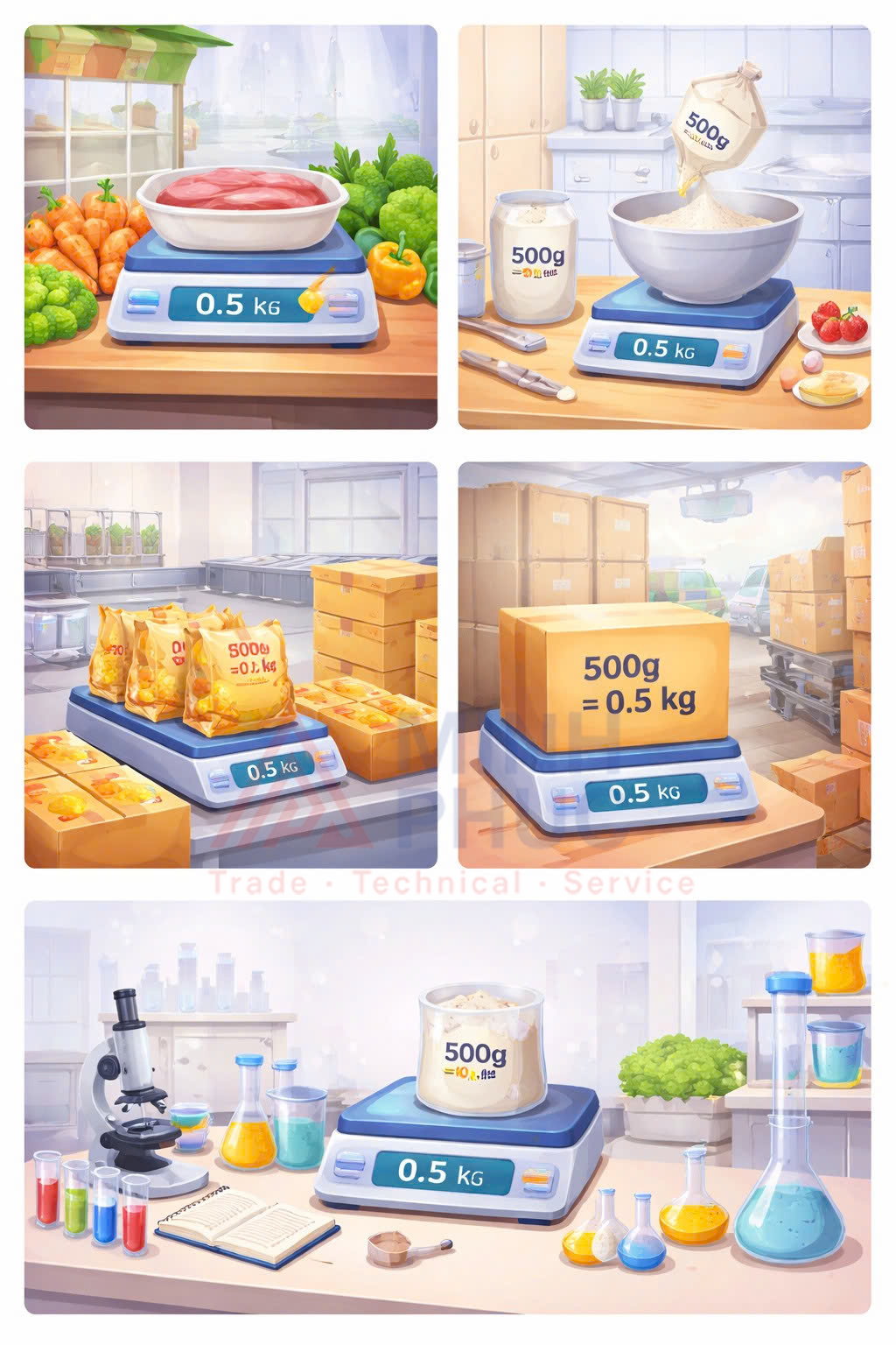 500gr bằng bao nhiêu kg