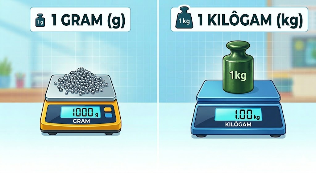 1g bằng bao nhiêu kg
