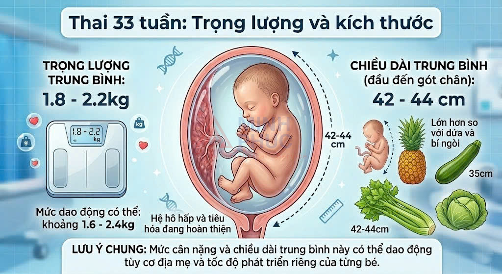thai 33 tuần