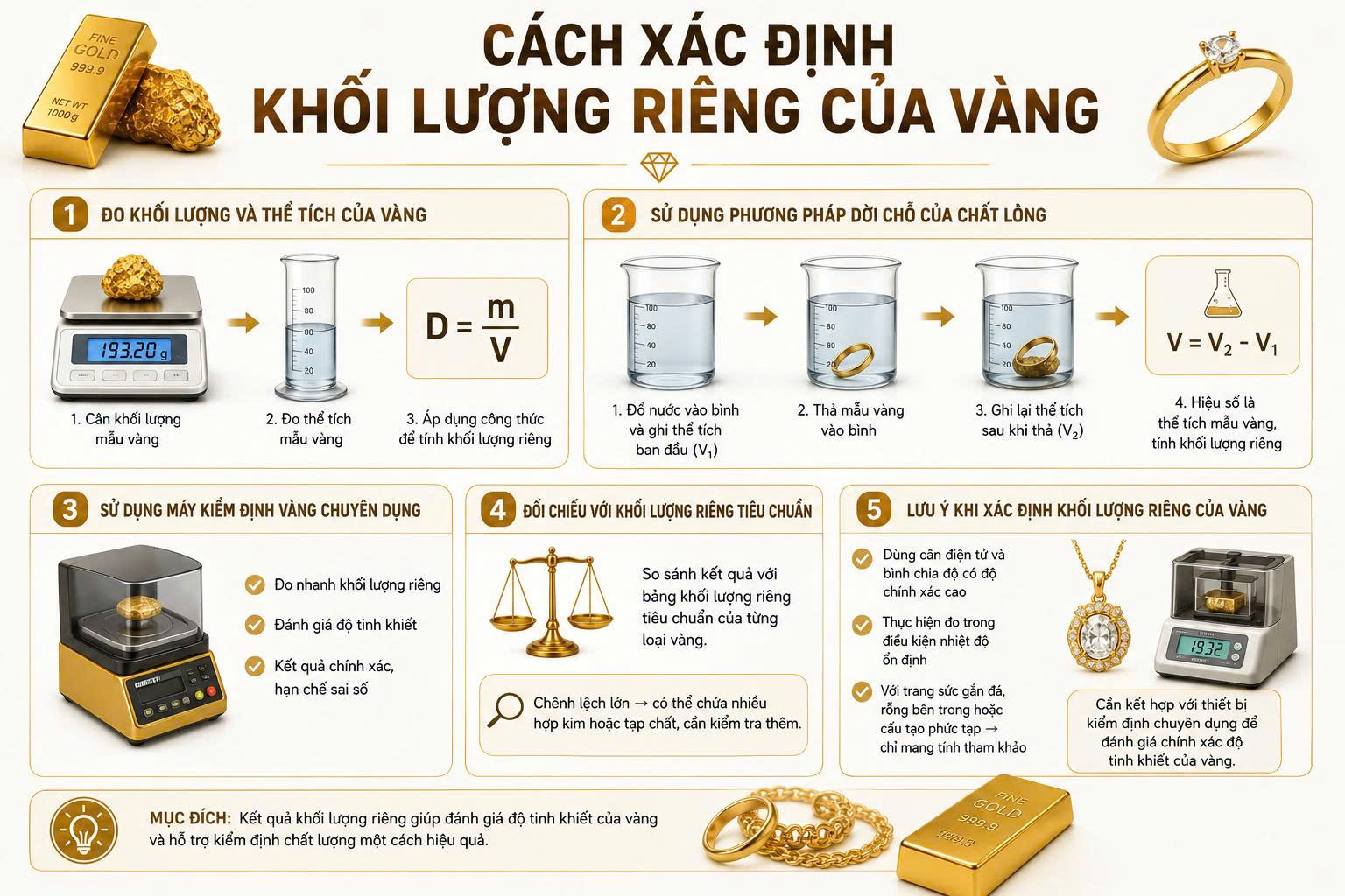 Khối lượng riêng của vàng