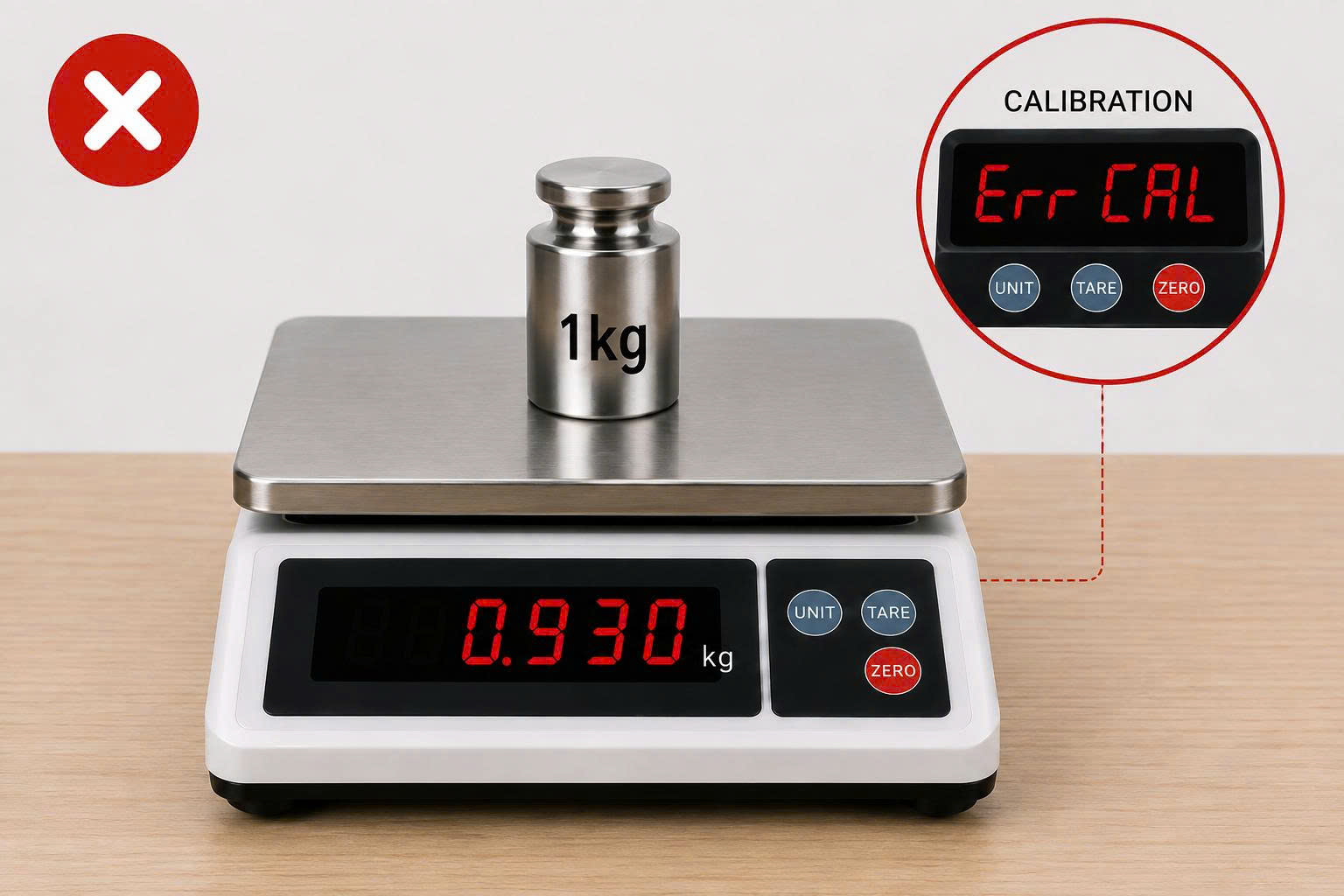 cân điện tử bị sai số