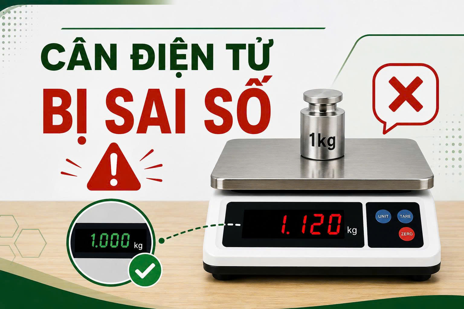 cân điện tử bị sai số