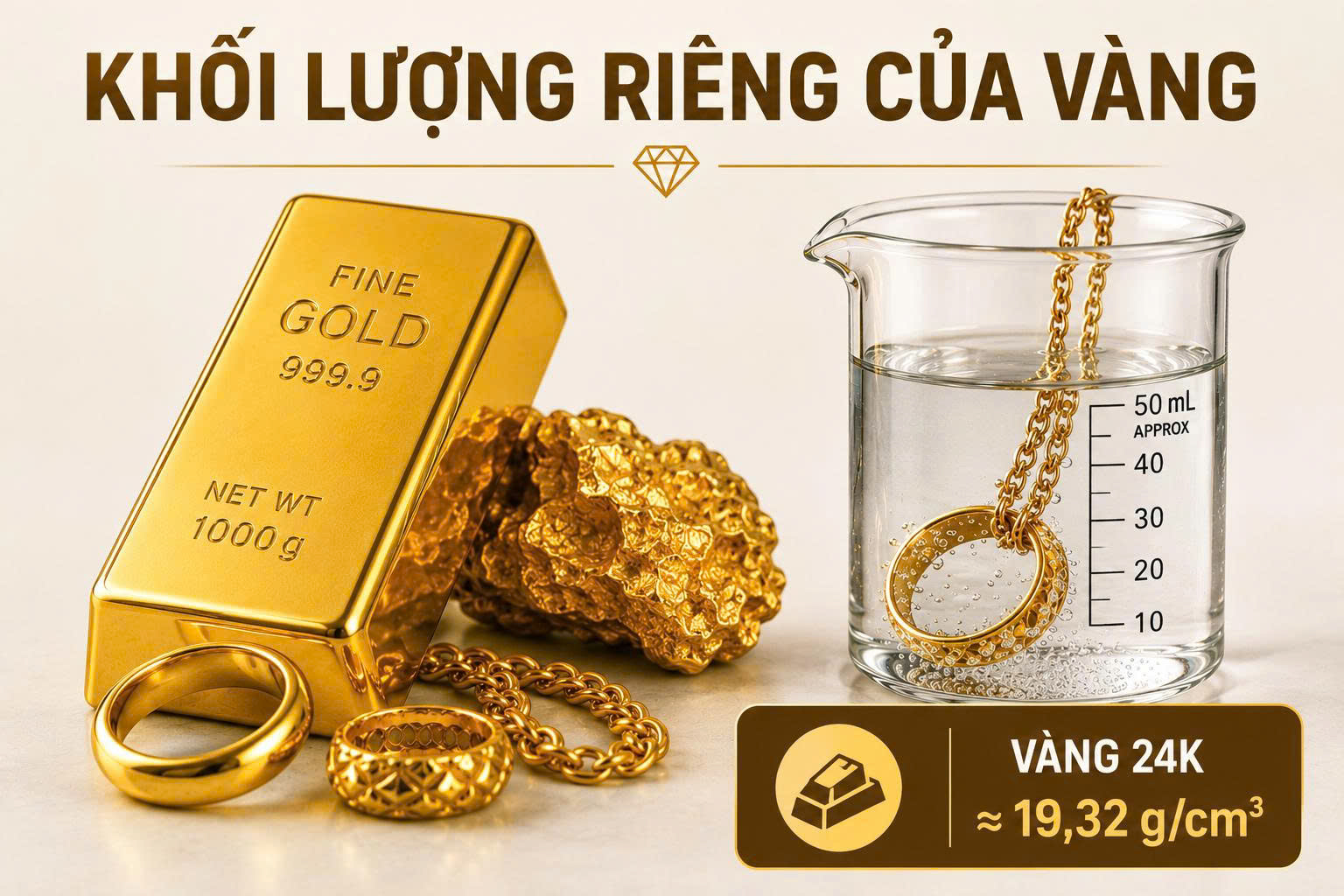 Khối lượng riêng của vàng