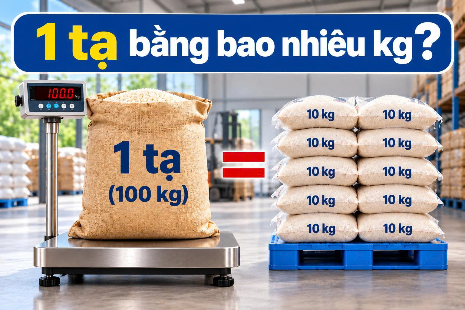 1 tạ bằng bao nhiêu kg