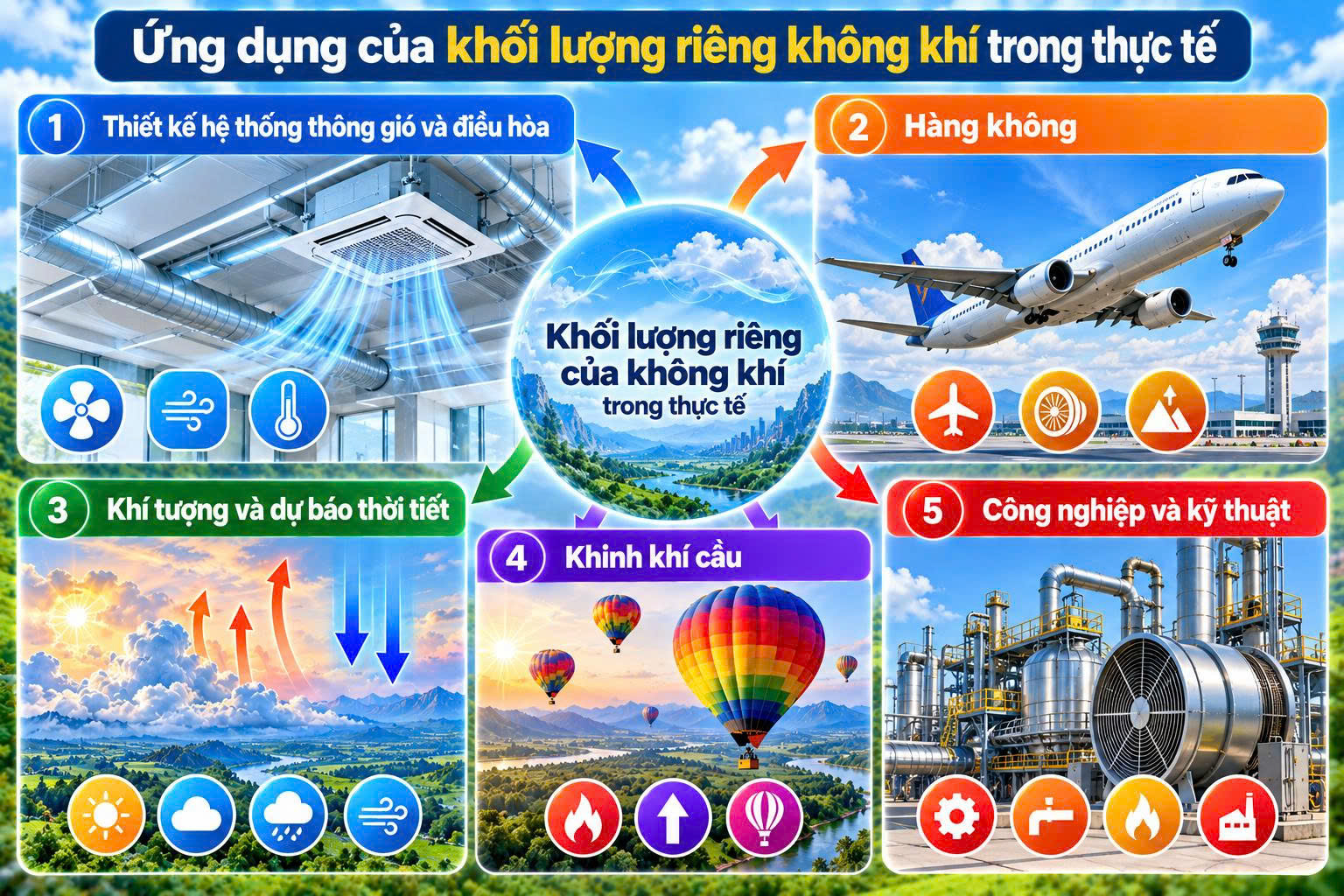 khối lượng riêng của không khí
