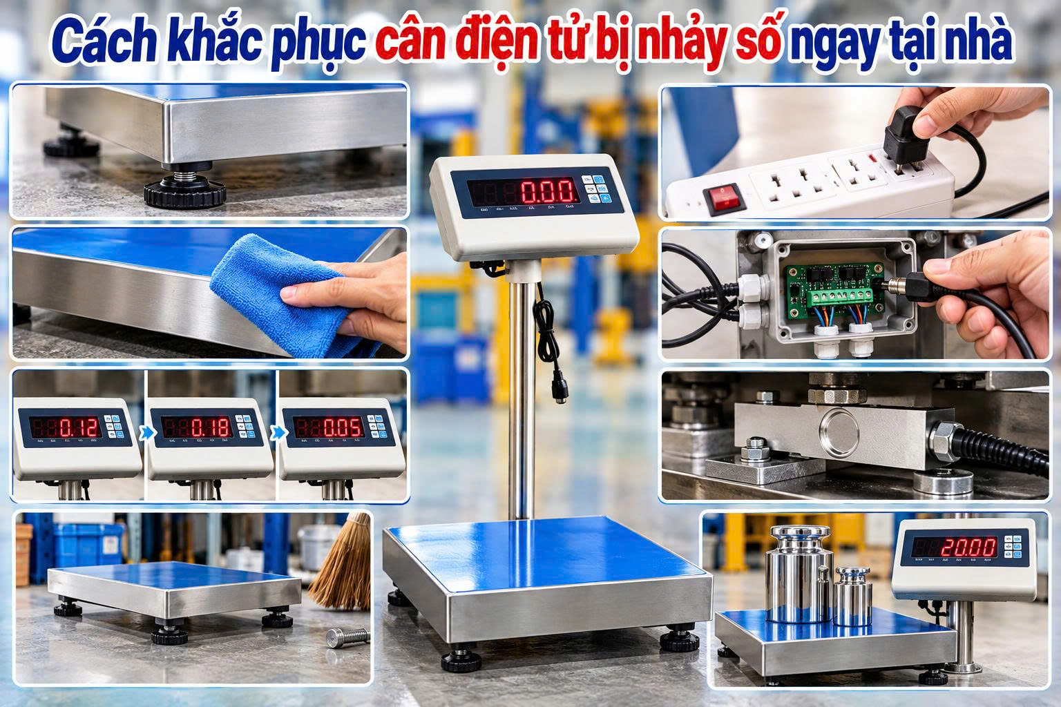 cân điện tử bị nhảy số
