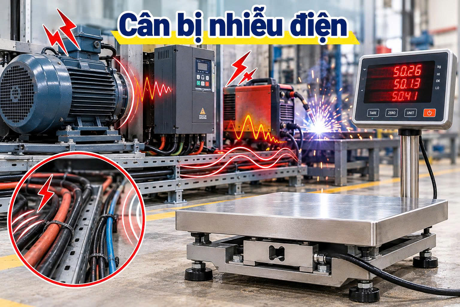 cân điện tử bị nhảy số