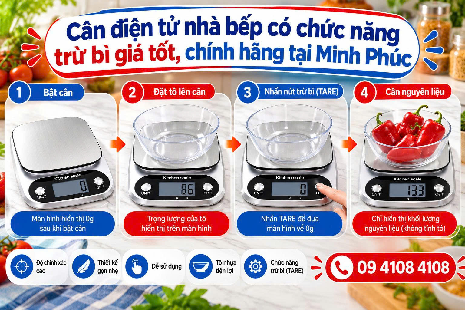 cân điện tử nhà bếp​