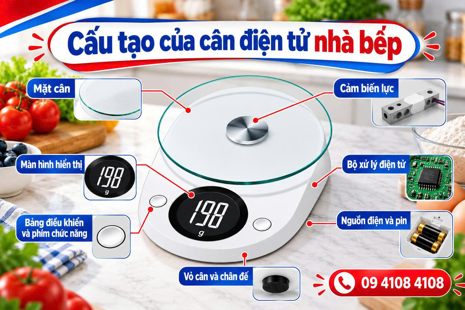 cân điện tử nhà bếp​