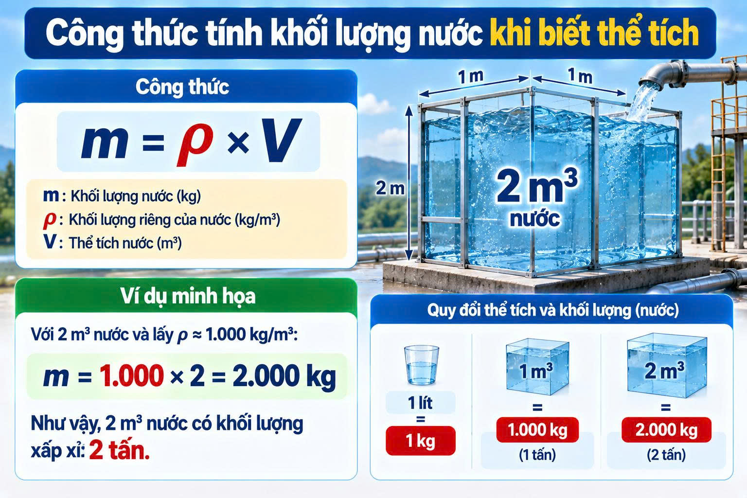 khối lượng riêng của nước