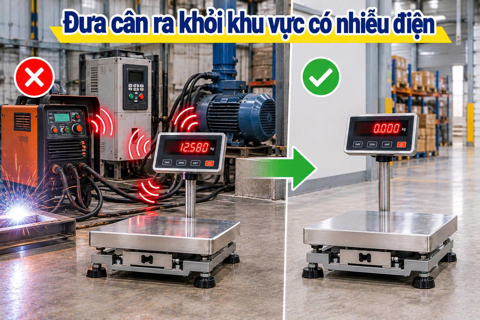 cân điện tử bị nhảy số