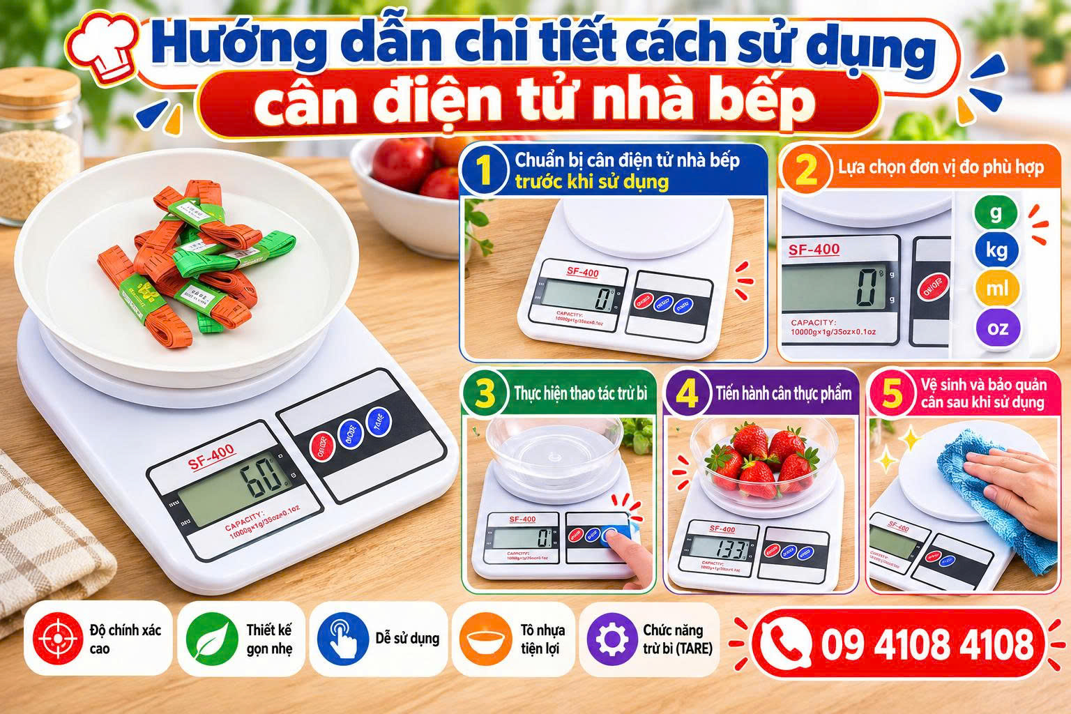 cân điện tử nhà bếp​