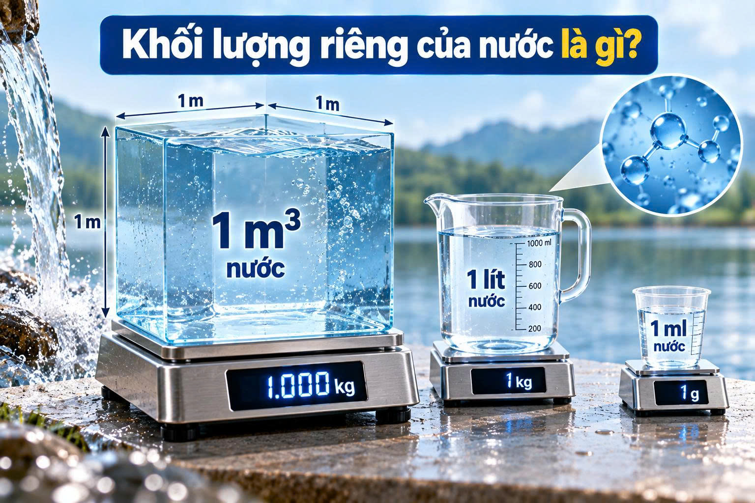 khối lượng riêng của nước