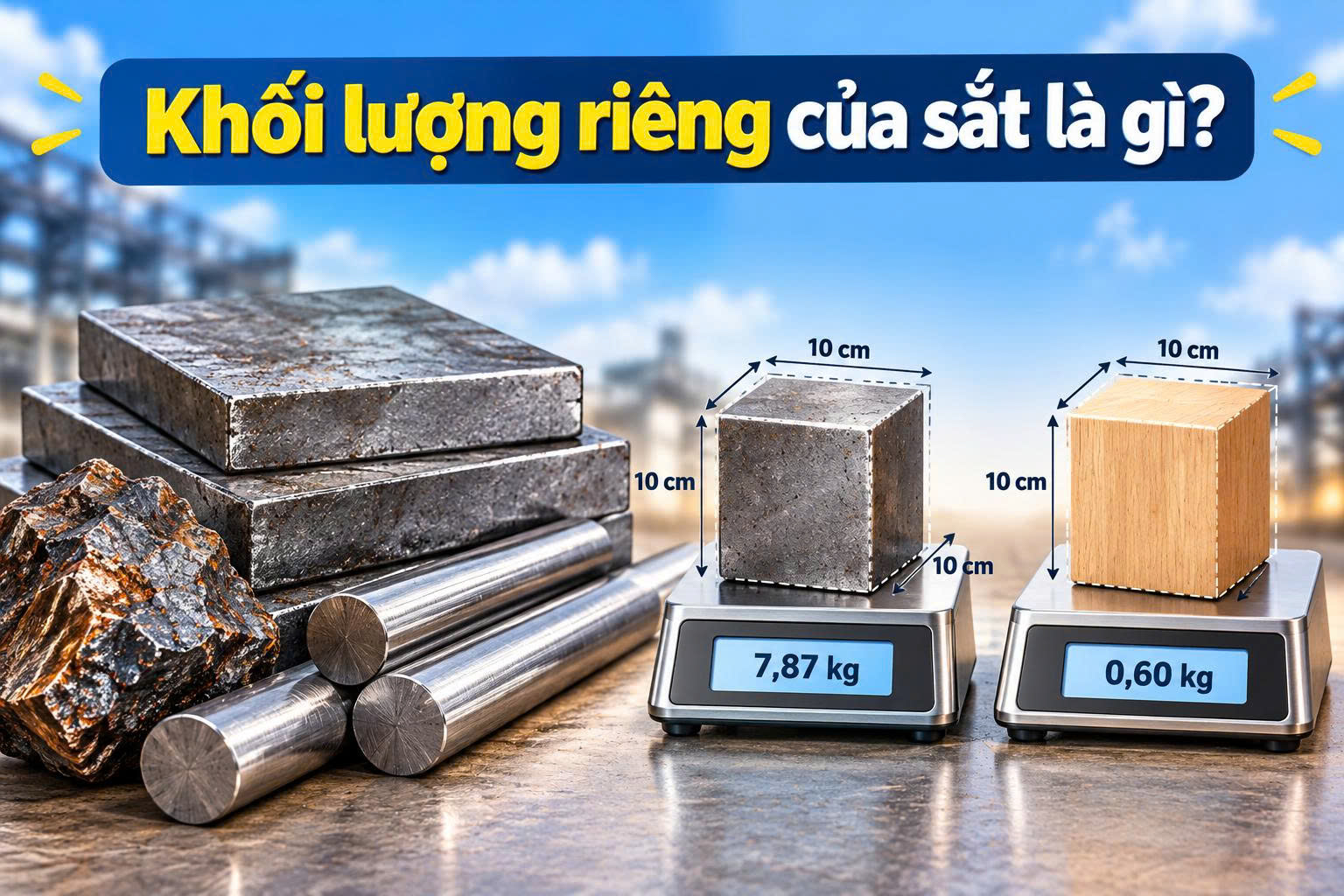 khối lượng riêng của sắt