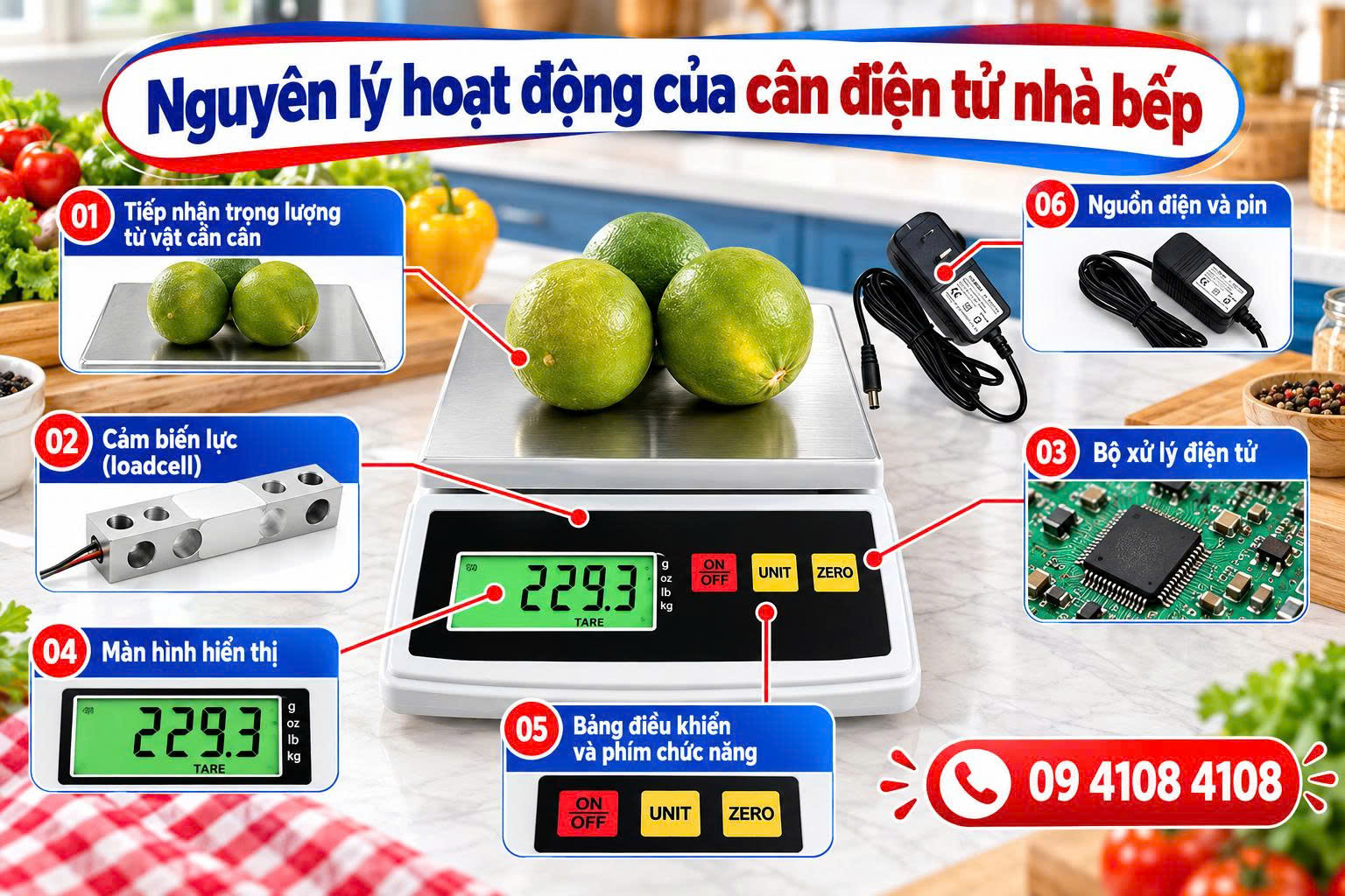 cân điện tử nhà bếp​