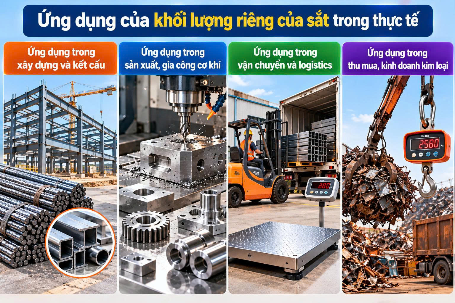 khối lượng riêng của sắt